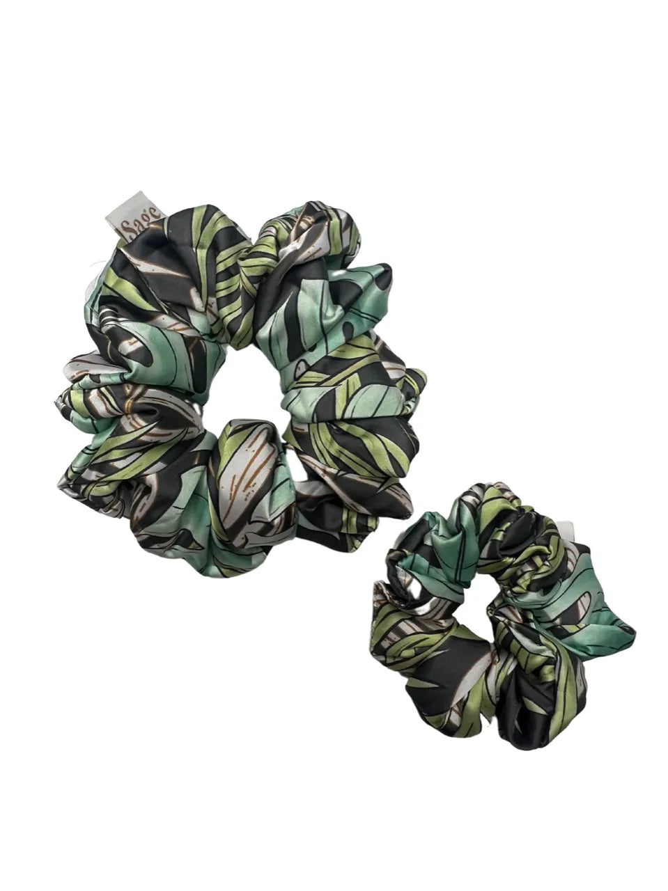 Satin Silk Scrunchies - Jade