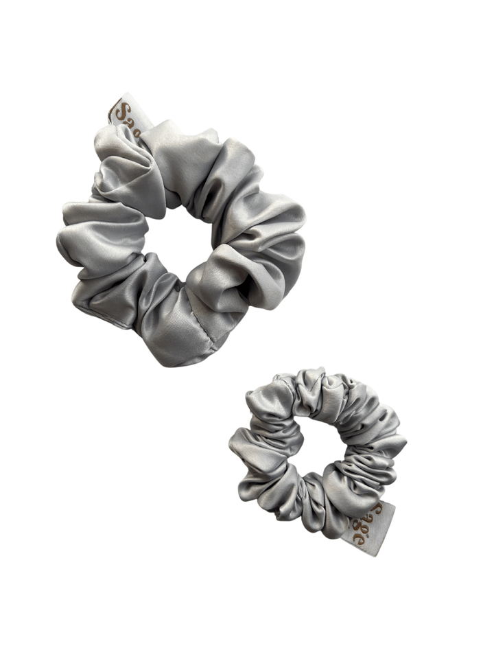 Satin Scrunchie - Silver